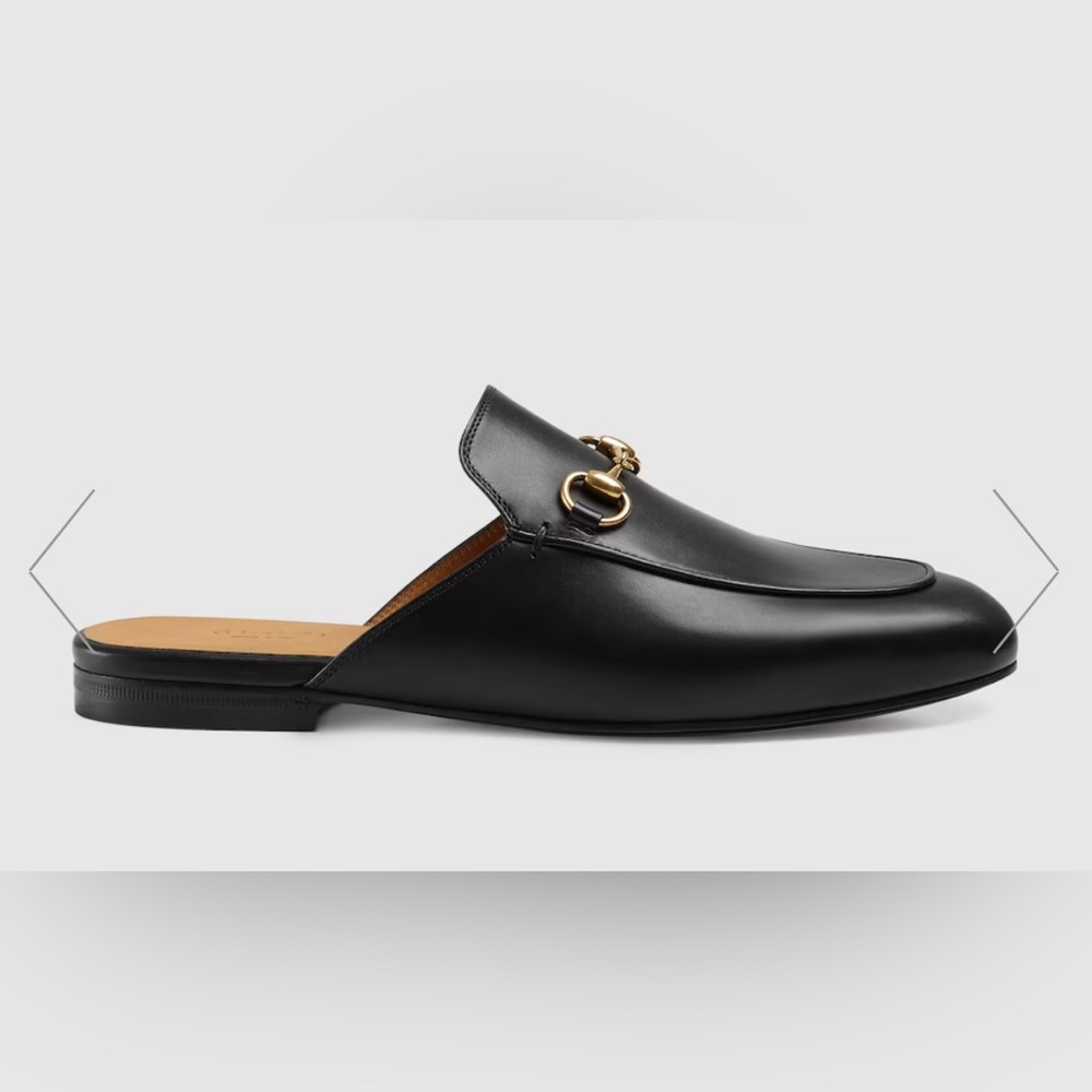 AUTHENTIC Gucci WOMEN'S PRINCETOWN LEATHER SLIPPER mule slide loafers size 40 - Picture 8 of 9